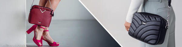 Dámské kabelky Vuch - bordó a černá